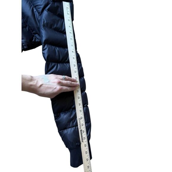 Athleta Snow Down Reversible Parka Jacket Black SIZE S Hooded Puffer - Picture 8 of 16